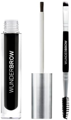WUNDERBROW Jet Black Augenbrauengel Wasserfest - Bis Zu 3 Tage Halt, Wischfest, Vegan