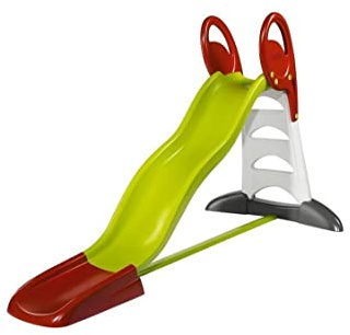 Smoby – XL Doppel-Wellen-Rutsche – Große Rutsche mit Wasseranschluss, 2,30 Meter lang, mit Rutschauslauf, Verstrebung, für Kinder ab 3 Jahren