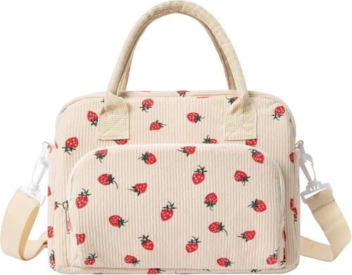 AOTM Kühltasche Klein Frauen Männer, 12L Lunchtasche mit Gurt für Arbeit | Faltbare Mini Lunchbag Isoliert, PEVA-Innenfutter, 5 Fächern, Kühlt & Wärmt, Isoliertasche für Unterwegs Picknick