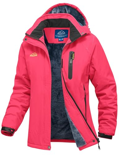 YSENTO Damen Winterjacke Wasserdicht Skijacke Softshelljacke Warm Gefüttert Winddicht Outdoor Snowboardjacke