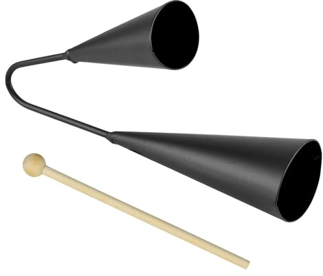 A-Star zweifarbige Doppel-Samba-Agogo-Glocken aus Metall mit Holzschlägel