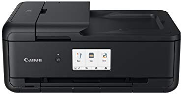 Canon PIXMA TS9550a Drucker Farbtintenstrahl Multifunktionsgerät DIN A4 A3 (Drucker A3, Scanner, Kopierer, 5 Separate Tinten, WLAN, LAN, Print App, 2 Papierzuführungen, Duplexdruck) schwarz