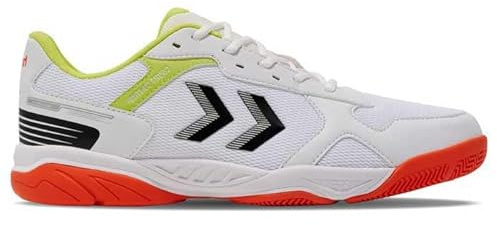Hummel Court Control II Hallenschuhe Herren bright weiß tangerine tango Gr 43