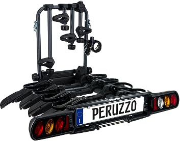 Peruzzo PZ708-4 708/4 Pure Instinct 4 Fahrradträger Anhängerkupplung 4 Fahrrad, schwarz, 100 x 80 x 70 cm