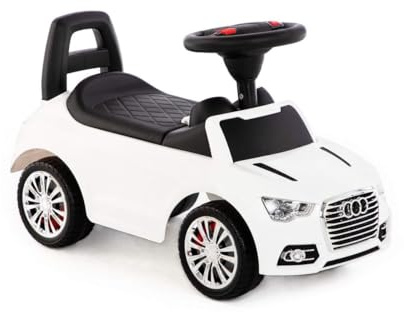 Rutscher Auto weiß Super Car Nr.2 Sound Kinder Rutscherfahrzeug Lauflernhilfe