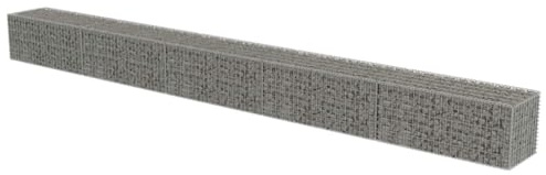 vidaXL Gabionen Wand mit Deckel 600x50x50cm Steingabionen Gabione Steinkorb