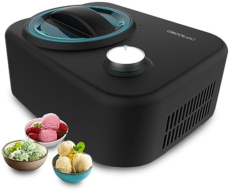 Cecotec Eismaschine mit 0,8 L Kompressor Gelacy 800. 100 W, Eiscreme-Maschine, Manuelle Steuerung, Entnehmbarer Aluminiumbehälter, Eiscreme in 60 Minuten, Automatischer Betrieb