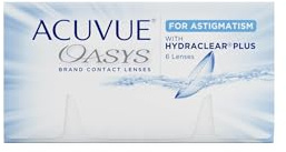 Acuvue Oasys for Astigmatism 2-Wochenlinsen weich, 6 Stück/BC 8.6 mm/DIA 14.5 / CYL -2.75 / Achse 130 / -0.5 Dioptrien