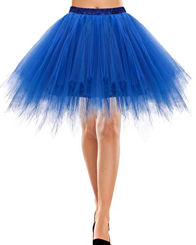 Tutu Ballet Tüllrock Crinoline Cosplay Rock Vintage Kinder petticoatRetro Tutu Ballet Tüllrock Crinoline Karneval kostüme Cosplay Rock Rockabilly Tanz Ballett Royal Blue S