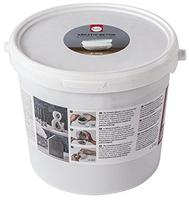 Rayher 34165000 Kreativ-Beton, Eimer 9kg, Grau, Steingrau