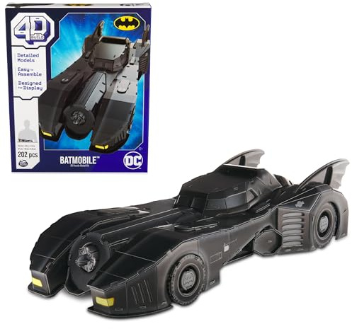 4D Build - Batmobile - detailreicher 3D-Modellbausatz aus hochwertigem Karton, 202 Teile, für Batman Fans ab 12 Jahren