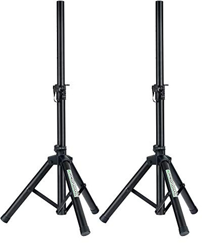 Pronomic SPS-5S Lautsprecherstativ Boxenständer Stahl 2X Set, Gewicht: 1 | Niedriges Boxenstativ aus Stahl, Monitore und Akustik-Verstärker, Stabile Dreibein-Konstruktion, Zusätzliche Verstrebungen