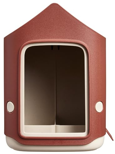 Elho Cosy Bird Feeder 18cm - Vogelfutterhaus und Vogeltränke - 100% recyceltes Plastik - Rot/Tuscan Red