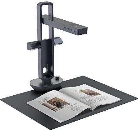 CZUR 14MP Buchscanner Faltbarer, Tragbar Dokumentenkamera, Dokumentenscanner mit OCR, für Windows und macOS, Scan bis zu A3, als LED Tischlampe mit 4 Farbe 6 Helligkeitsstufen (Aura Pro)