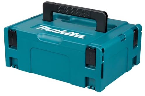 Makita 821550-0 MAKPAC Größe 2 Systemkoffer, Werkzeugkoffer, Transportkoffer, verknüpfbar an Koffersystem, mit Tragegriff, 395 x 295 x 163 mm (LxBxH)