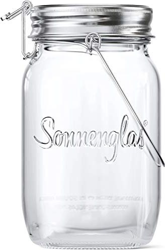 SONNENGLAS Solarlaterne Classic 1000ml – DAS ORIGINAL – Fair Trade Solarlampe aus Südafrika | Mit Solar & USB | Deko und Licht für Haus, Garten und Geschenk | Testsieger – Bekannt aus Pro7 Galileo