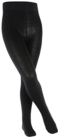FALKE Unisex Kinder Strumpfhose Comfort Wool K Ti Wolle dick einfarbig 1 Stück, Schwarz Black 3000, 122-128
