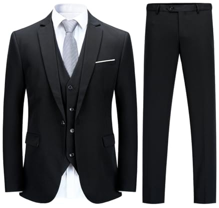 YOUTHUP Herren Anzug Slim Fit 3 Teilig Anzüge für Hochzeit Business