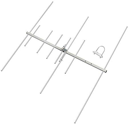 HYS Dual-Band 9,5/11,5 dBi 100 W Yagi-Antenne 8-Element-Strahl 2 Meter / 70 cm VHF/UHF-Yagi-Außenantenne mit U-Bolzen für 144/430 MHz Ham Mobile Digitalradio/Repeater (TC-YG08UV)