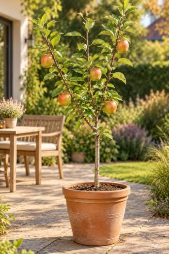 Herbstapfel 'Braeburn' Halbstamm - Malus domestica 'Braeburn' - Ca. 100-120 cm - Fruchtiger Geschmack, Robuste Ernte, Ideal für Garten & Obstbau