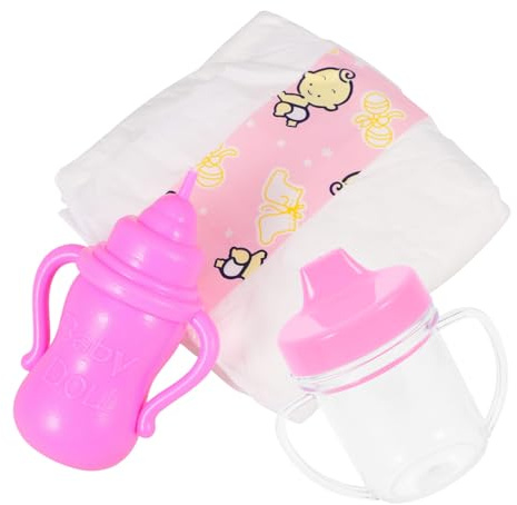 ZUNOXAZ 1 Satz Puppenflasche Milchflasche Puppen Zubehör für Rollenspiele Realistische Simulation Flasche für Partys