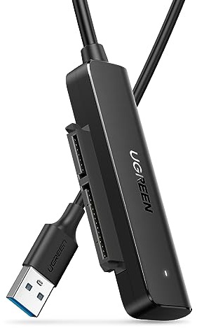 UGREEN USB 3.0 SATA Adapter und Festplattengehäuse 2,5 Zoll | Festplattengehäuse 2,5 Zoll für 2.5' SSD und HDD,Festplatten SATA auf USB Adapter, werkzeugfreie Montage, unterstützt UASP