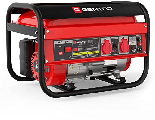 Stromgenerator 2200W Notstromaggregat Benzin leise 4-Takt 230V 12V Seilzug | Portable Generator 4-Stroke Inverter, 2x Schuko + 12V DC USB, Camping RV Blackout Haus Werkstatt Solar Ready