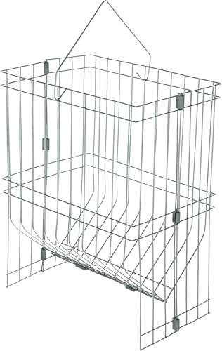 Kerbl Kleintierraufe klein – Metall, Silber (Abmessung 26 x 18 x 34 cm, Gewicht 0,22 kg) 73198