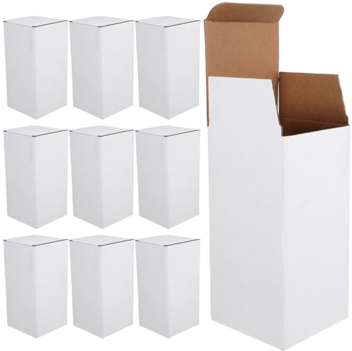 Tofficu Wellpappschachtel 10Er Set Versandkarton 7.87X3.94X3.94 Zoll Karton Klein Quadratisch Für Weinflaschen Verpackungskartons Für Umzug Lagerung Und Versand