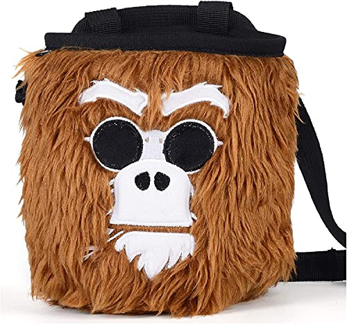 BG Climbing - Magnesiabeutel Affe - Chalk Bag Fun für Klettern, Block und Gymnastik - Pof Tasche für Kinder und Erwachsene, ideal als originale Klettertasche