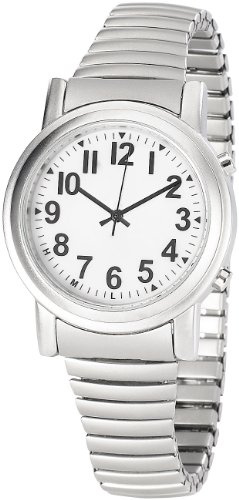 St. Leonhard Sprechende Uhr: Sprechende Seniorenuhr mit Funk und Solar, versilbert (Uhr Senioren, Senioren Armbanduhr, Herren)