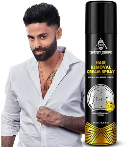 Urbangabru Hair Removal Spray | Painless Body Spray for Chest, Back, Legs & Underarms (200 ml)