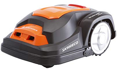 YARD FORCE Mähroboter SA900ECO bis zu 900qm Rasenfläche/Selbstfahrender/Regensensor/Kantenschneidefunktion/bürstenloser Motor / 40%-Steigung / 28V 2,0Ah Lithium-Ionen-Akku