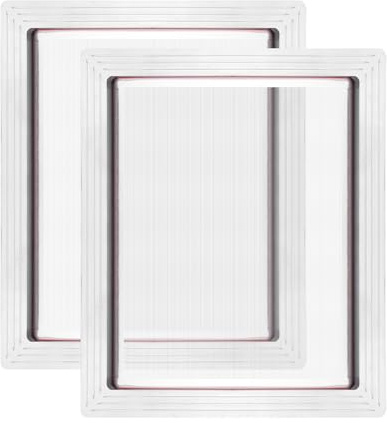 PATIKIL 16 x 12 Zoll Aluminium-Seidensiebdruckrahmen mit 160 weißen Maschen, 2er-Pack Seidensiebdruckrahmen für den Siebdruck, Silber