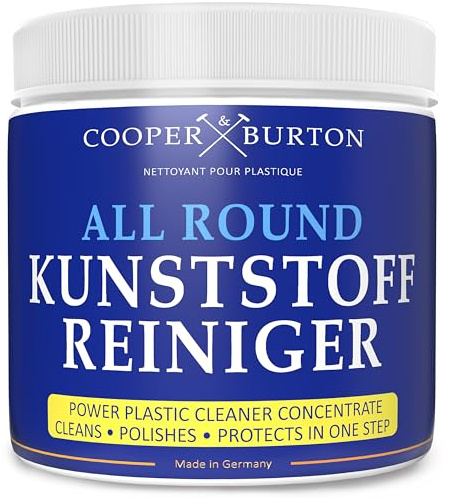 Kraftvoller Kunststoff Intensiv Reiniger Konzentrat 0,5 kg | Reinigungsmittel für strahlende Sauberkeit | Entfernt mühelos Schmutz & Flecken mit ökologischen Inhaltsstoffen von COOPER & BURTON