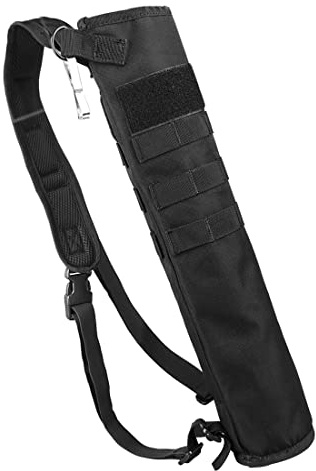 Magarrow Archery Verstellbarer Pfeilrückenköcher Dual-Use-Hüftköcher mit zwei Taschen für das Jagdzielschießen (Schwarz- L)