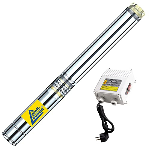 3 Zoll - Brunnenpumpe Tiefbrunnenpumpe Tauchdruckpumpe Rohrpumpe Gartenpumpe Brunnen-Star Die Energie-spar Pumpe mit hoher Förderleistung und großem Druck für Brunnen bis ca. 25m Tiefe (250 Watt)