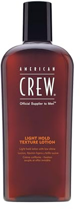 AMERICAN CREW – Light Hold Texture Lotion, 250 ml, Haarlotion für Männer, Haarprodukt mit leichtem Halt, Stylingprodukt für längeres und feines Haar, mit Ginseng & Lanolin