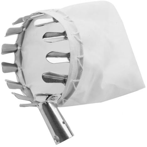 keloppasit Apfelpflücker, Mit Baumwollbeutel, Metall Leichter Obstpflücker, Flexible Pflückhilfe, Durchmesser 15cm, Taschentiefe 20cm, Für Outdoor Garten Obstgärten Bauernhöfe