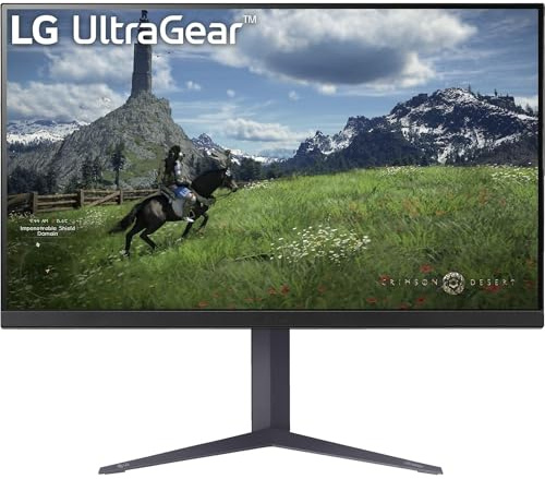 LG UltraGear 32GS85QX-B.AEU Gaming Monitor 31,5 Zoll WQHD IPS 180 Hz 1ms GtG Schwarz Grau