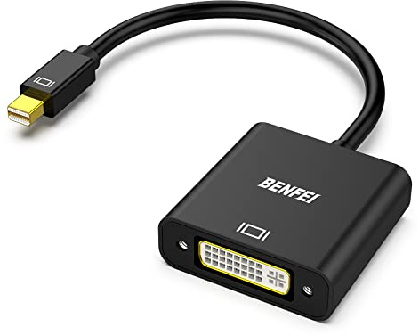 BENFEI Mini DisplayPort auf DVI Adapter, Mini Display Port (Thunderbolt) auf DVI Konverter Stecker auf Buchse Adapterkabel für ThinkPad SurfacePro PC.