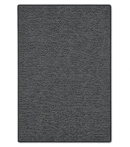 casa pura Teppich Läufer London - Meterware - Teppichläufer für Wohnzimmer, Flur, Küche - Flacher Schlingenflor (Anthrazit - 100x200 cm)