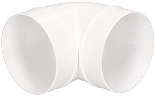 KOTARBAU® Rohrverbinder Ø 125 mm Lüftungsrohr Bogen 90° Kunststoff Weiß