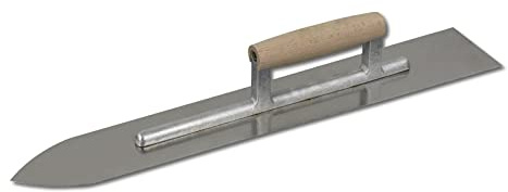 DEWEPRO® Bodenlegerkelle - Steinholzglätter mit 1,2mm Stahlblatt - Glättekelle für Bodenleger - Traufel Länge: 600mm