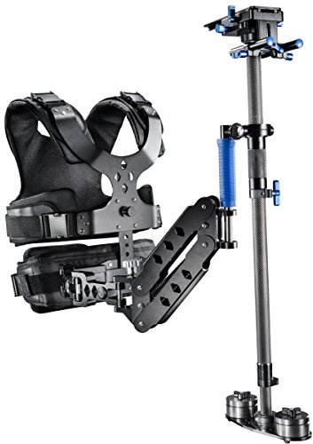 Walimex Pro StabyFlow Schwebestativ mit Weste und Federarm Set für DSLR Kamera (1/4 Zoll Gewinde)