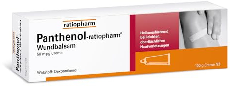 Panthenol-ratiopharm Wundbalsam: Wund- und Heilsalbe für die Haut - Schnelle Regeneration und Wundheilung bei oberflächlichen Hautschädigungen, 100 g Creme