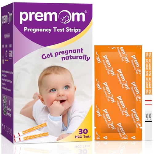 Premom Schwangerschaftstest-Kit: 30 hochsensible Frühtest-Streifen für eine zuverlässige Schnellerkennung. Frühe hCG-Schwangerschaftstests mit 10 mIU/mL Sensitivität