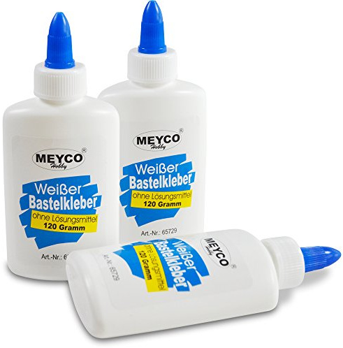 Weißer Bastelkleber, 120g Flasche (1x) transparent auftrocknend, ohne Lösungsmittel