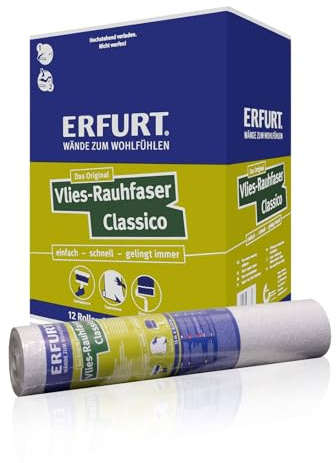 Erfurt Vlies-Rauhfaser Classico 15X0.53 DIY Vlies Rauhfasertapete 12 Rollen 1000316