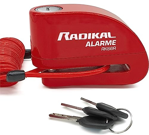 Bremsscheibenschloss mit Alarm 110dB, Sicherheitsschloss, Erinnerungskabel Ersatzbatterien Zubehör, Motorradschloss Universal Vespa E-bike, Motorrad Scheibenbremsen Schloss, Fahrradschloss mit Alarm